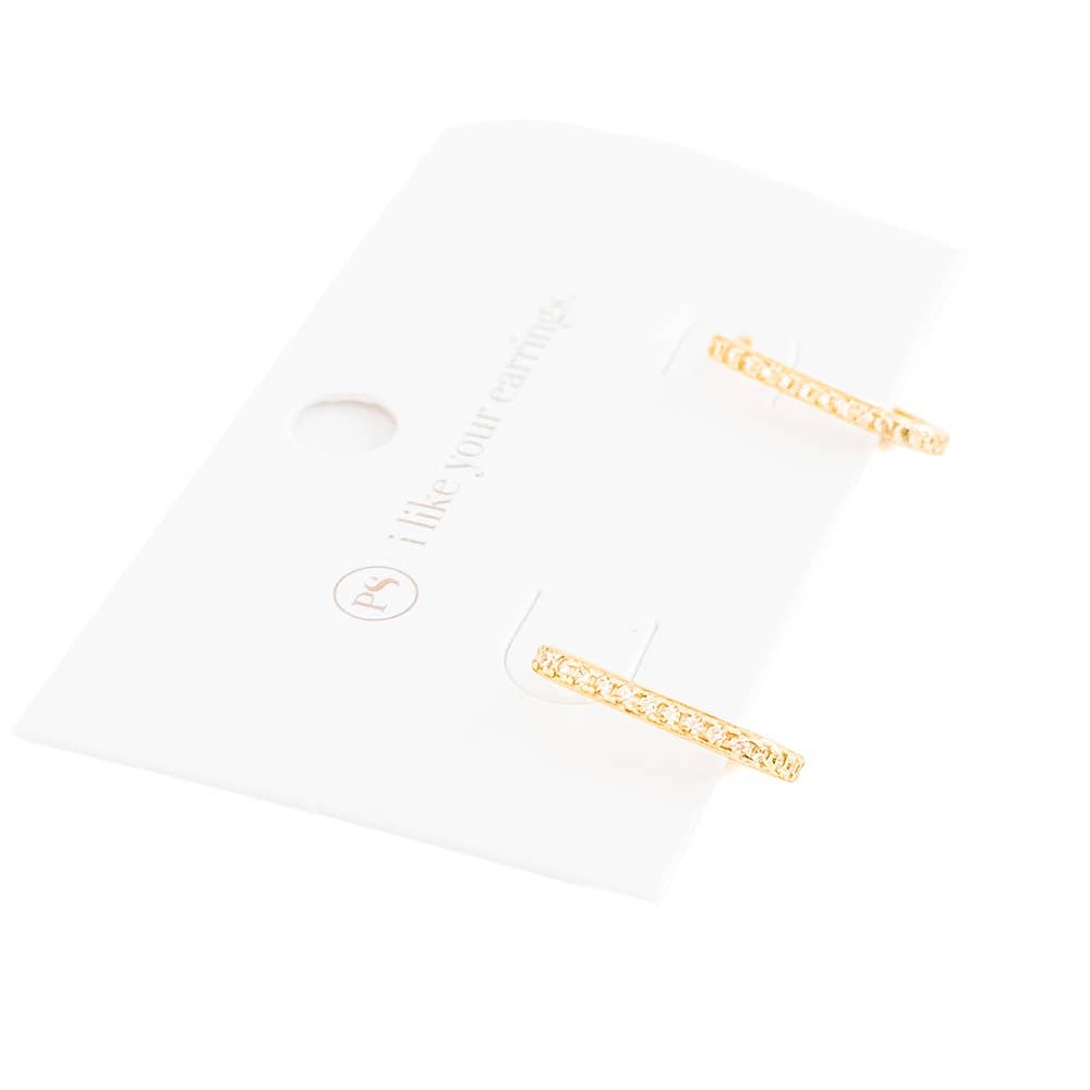 Petra U Hoop CZ Earrings - waterproof