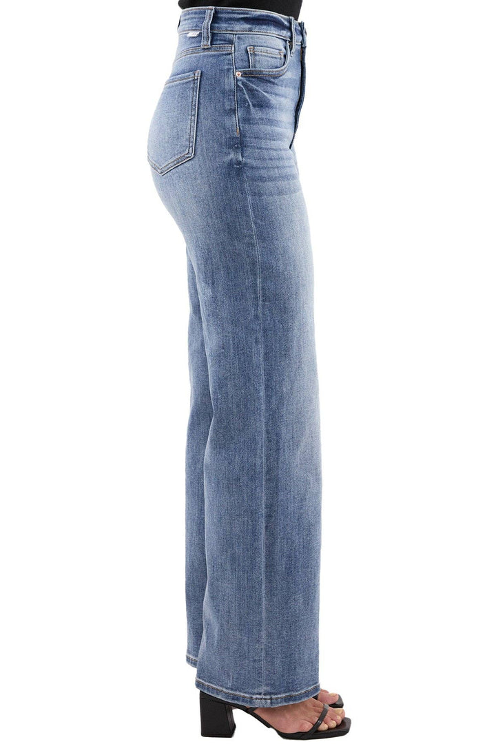 Hailey High Rise Slim Wide Leg Jeans restock