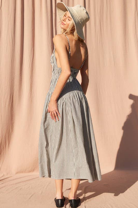 Summer Belle Stripe Midi Dress
