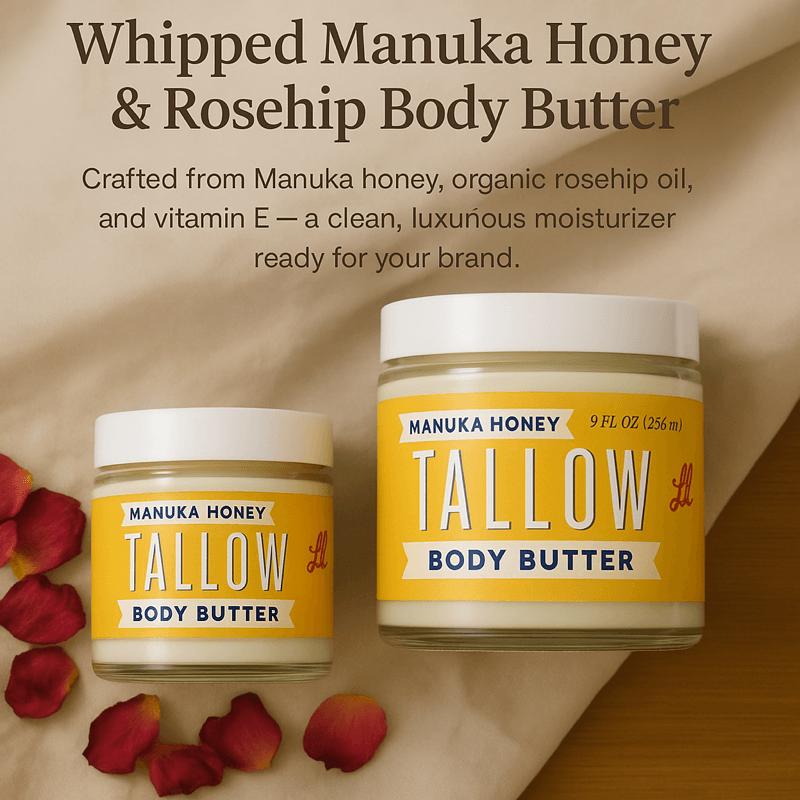 Manuka Honey + Rosehip Whipped Tallow Body Butter