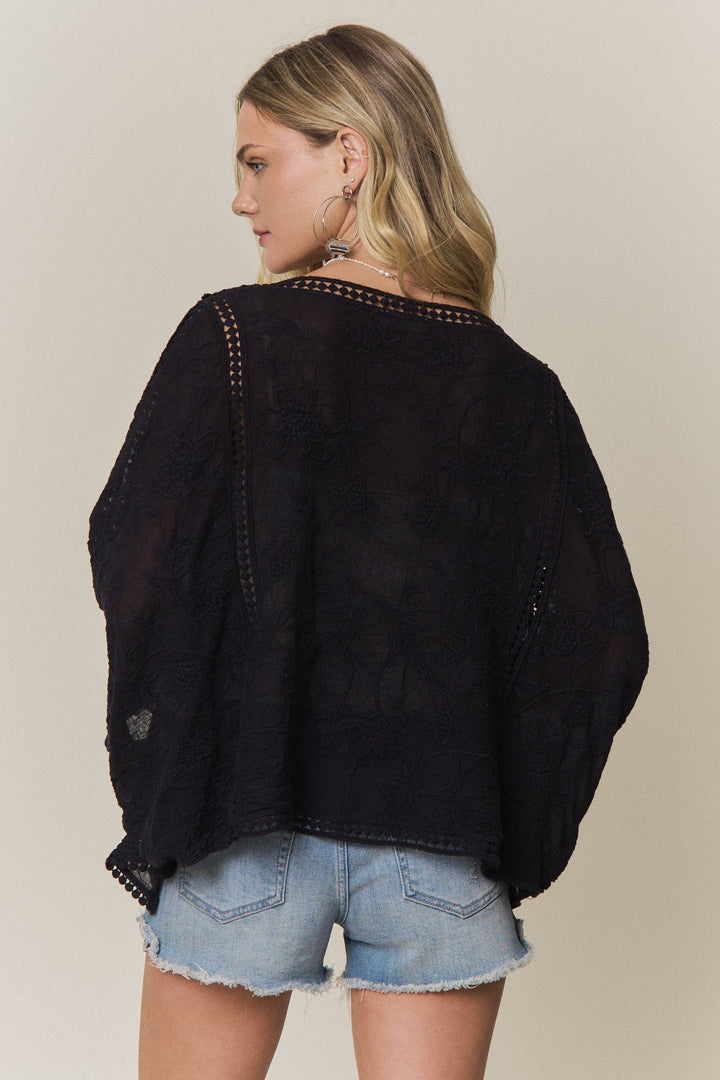 Brea Embroidered Floral Cardigan