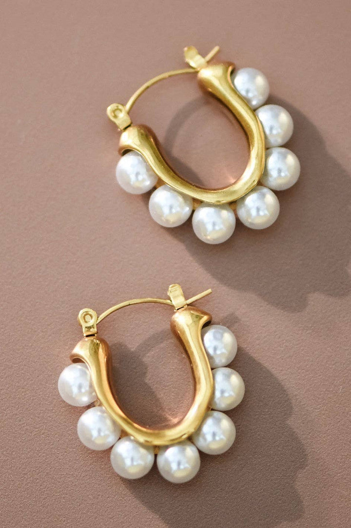 Pearl Hoop Earrings