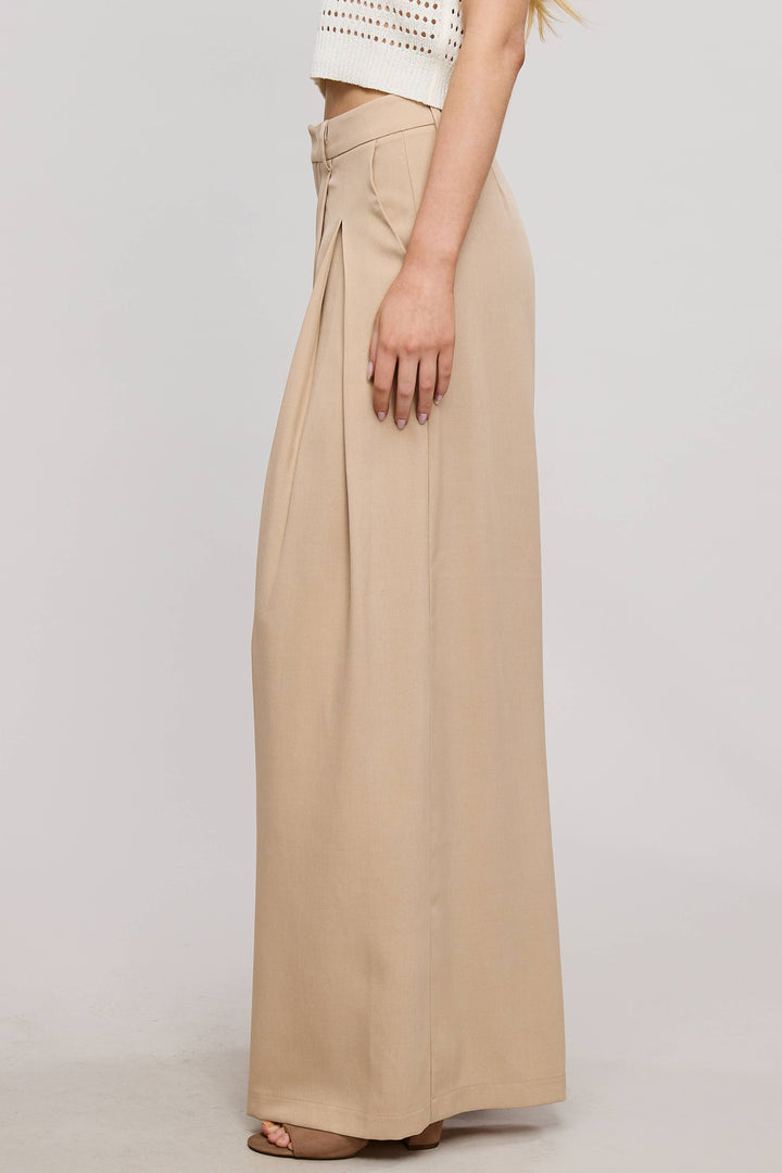 Sloan Wide Leg Pleated Trousers