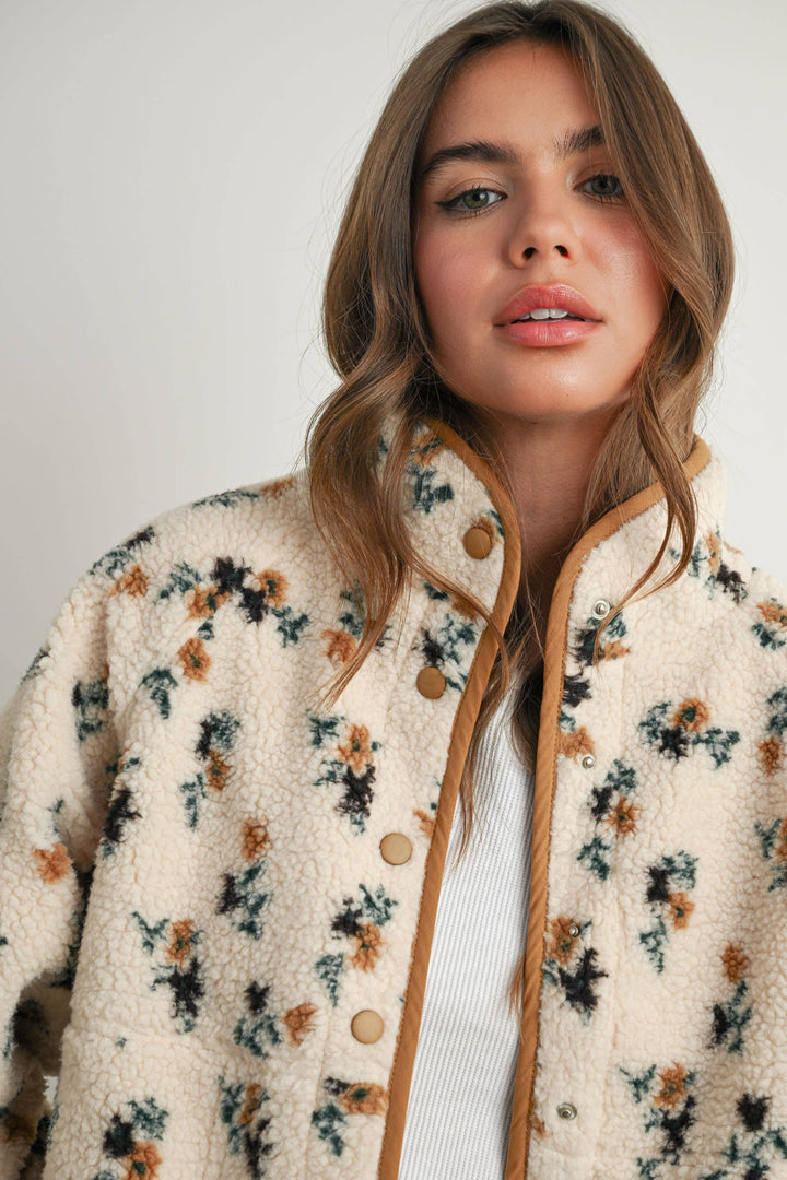 Cousins Floral Fleece Jacket