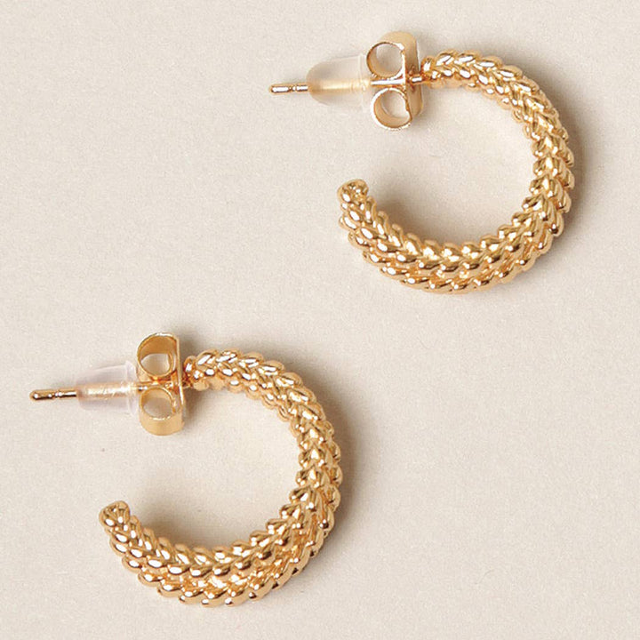 Gold Dipped Triple Hoop Earrings