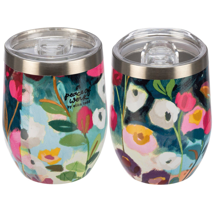 Floral Wine Tumbler
