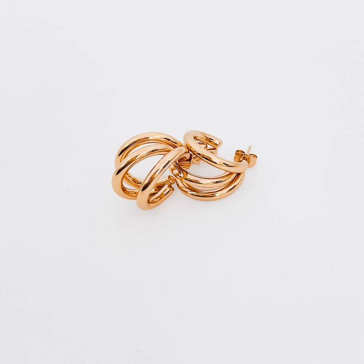 Trinity Hoop Earrings - Waterproof