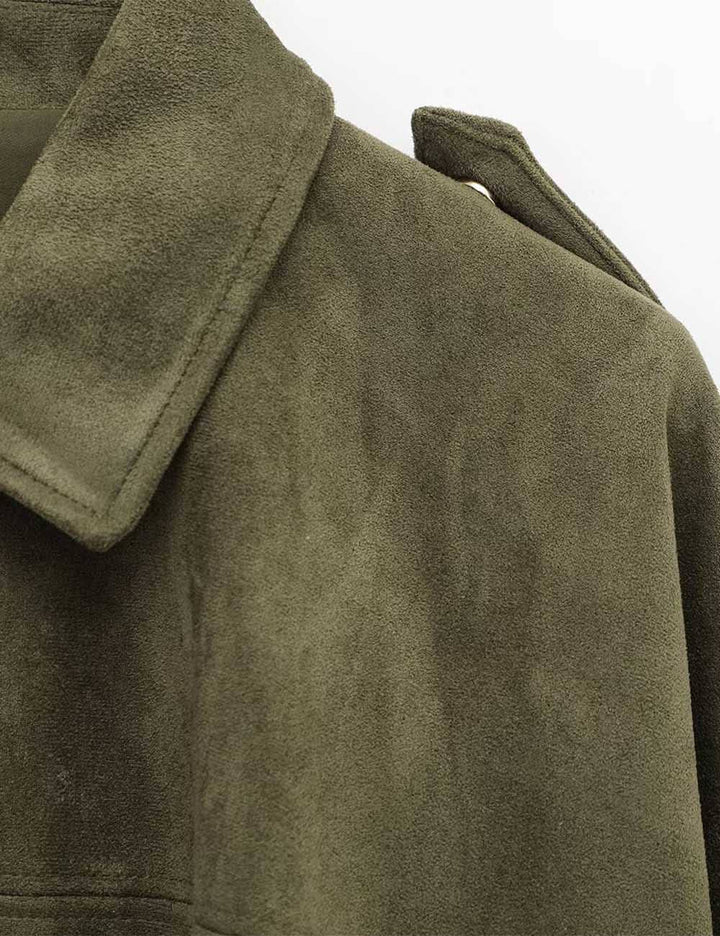 It Girl Suede Bomber Jacket