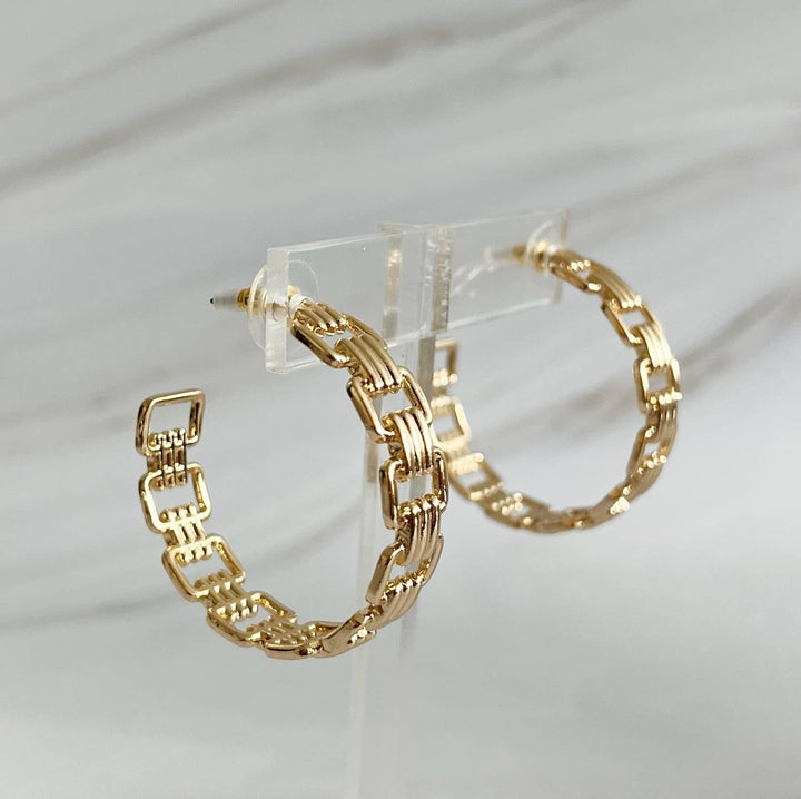 Linked Up Hoop Earrings