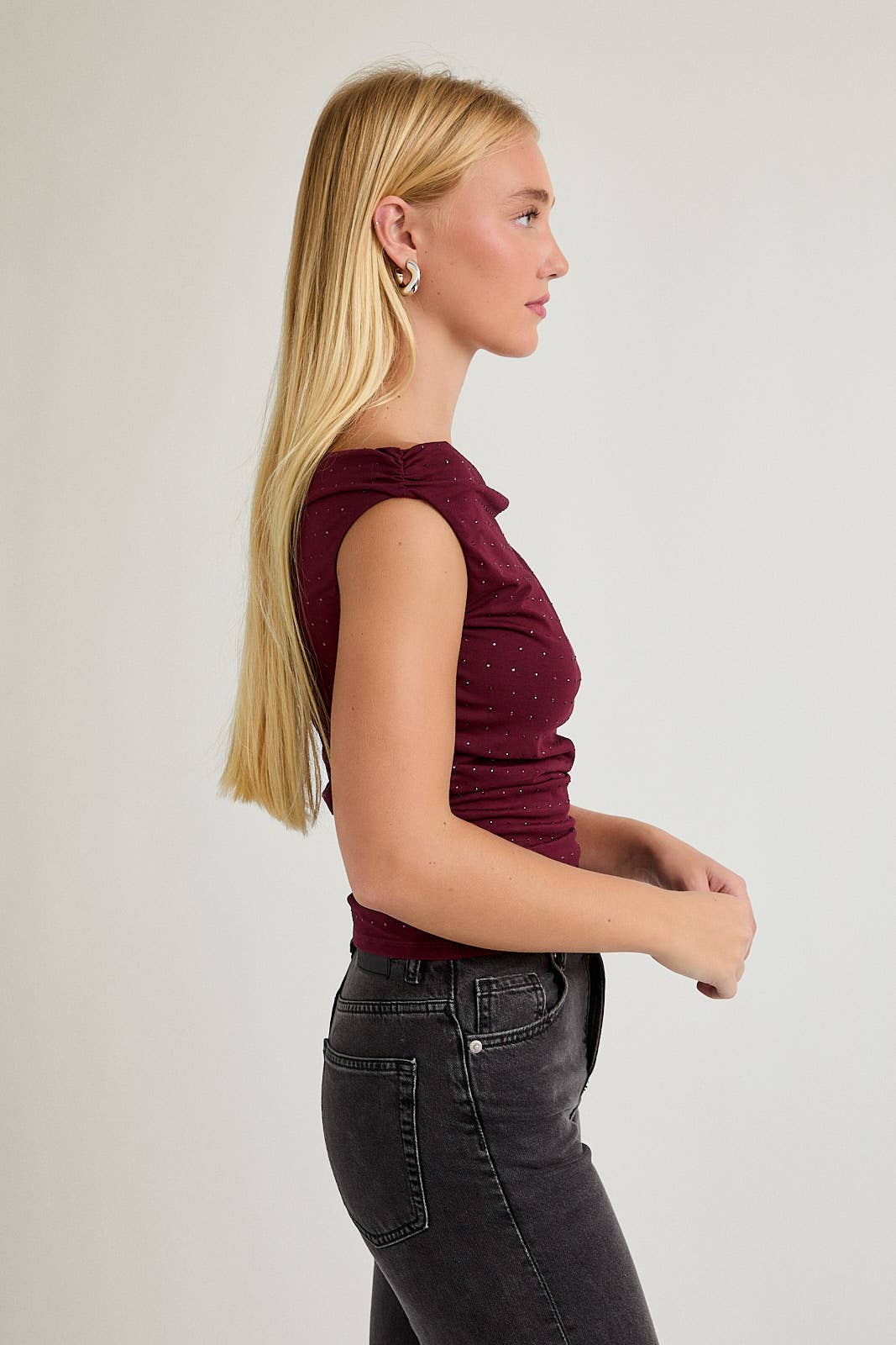 Elara Sparkle Off-The-Shoulder Top