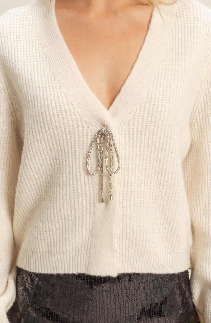 Celeste Sparkly Bow Cardigan