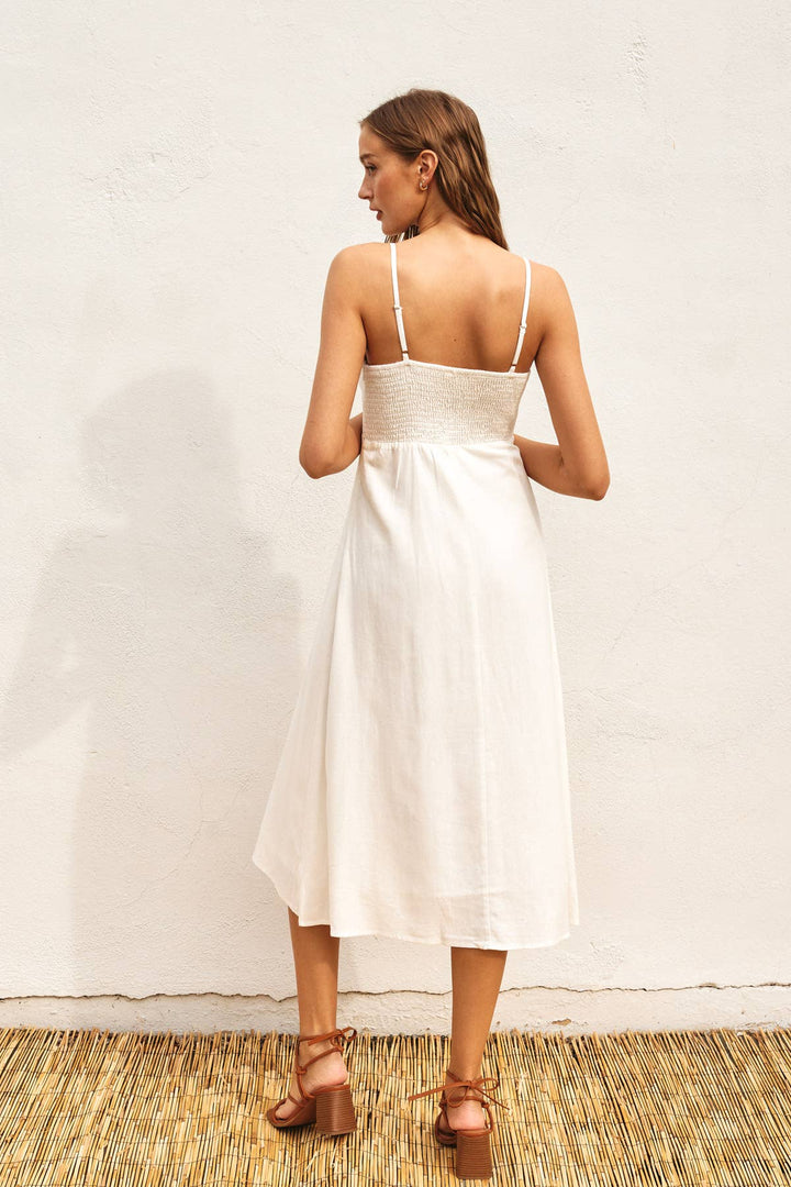 Carolina Breeze Ivory Midi Dress