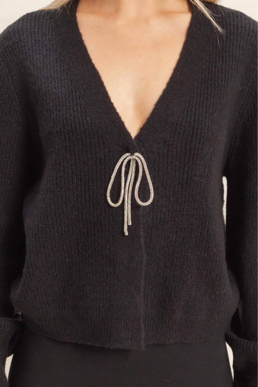 Celeste Sparkly Bow Cardigan