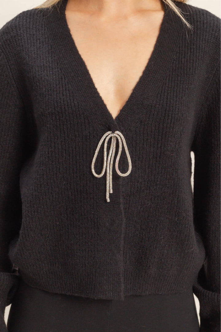 Celeste Sparkly Bow Cardigan