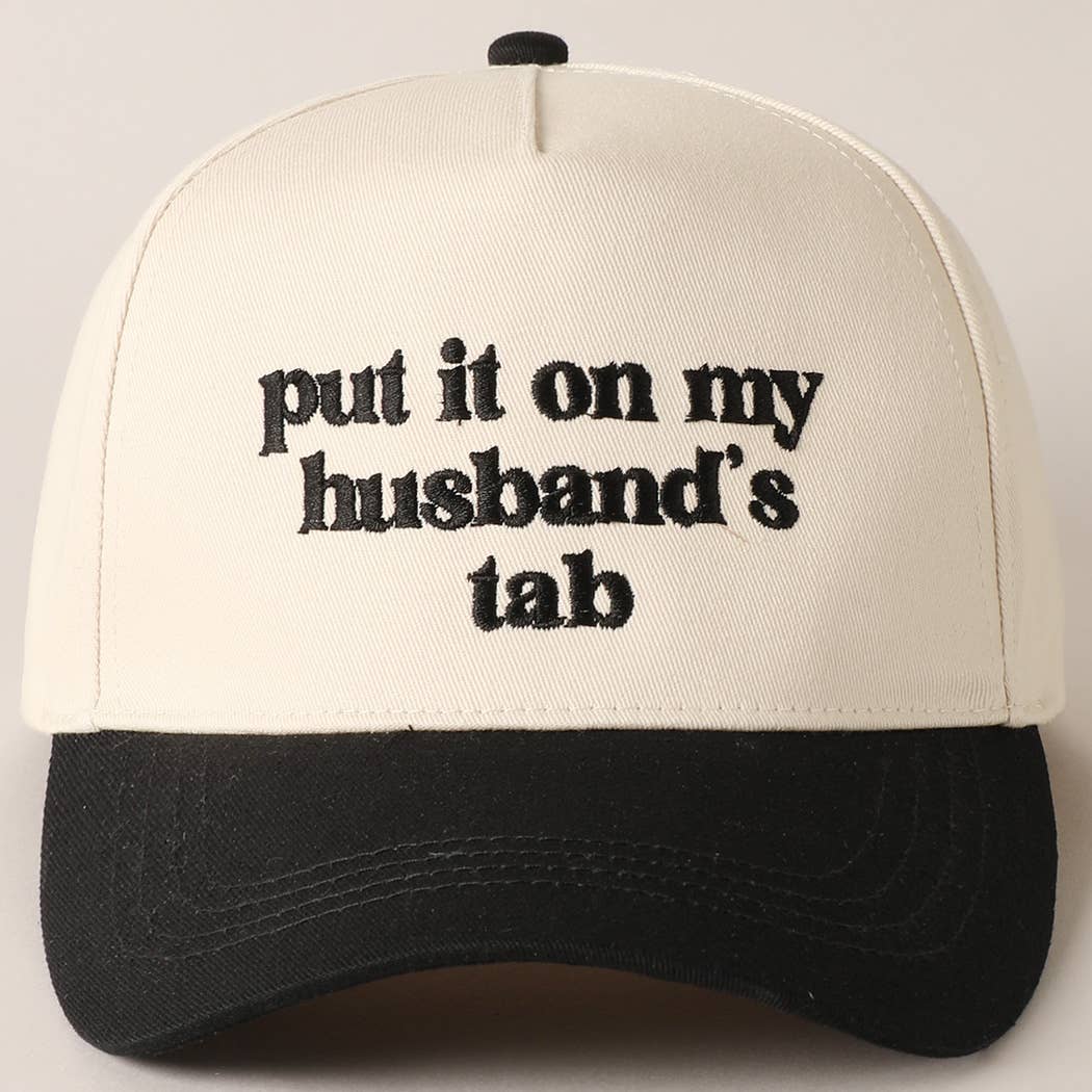 put it on my husband’s tab embroidered canvas hat restock