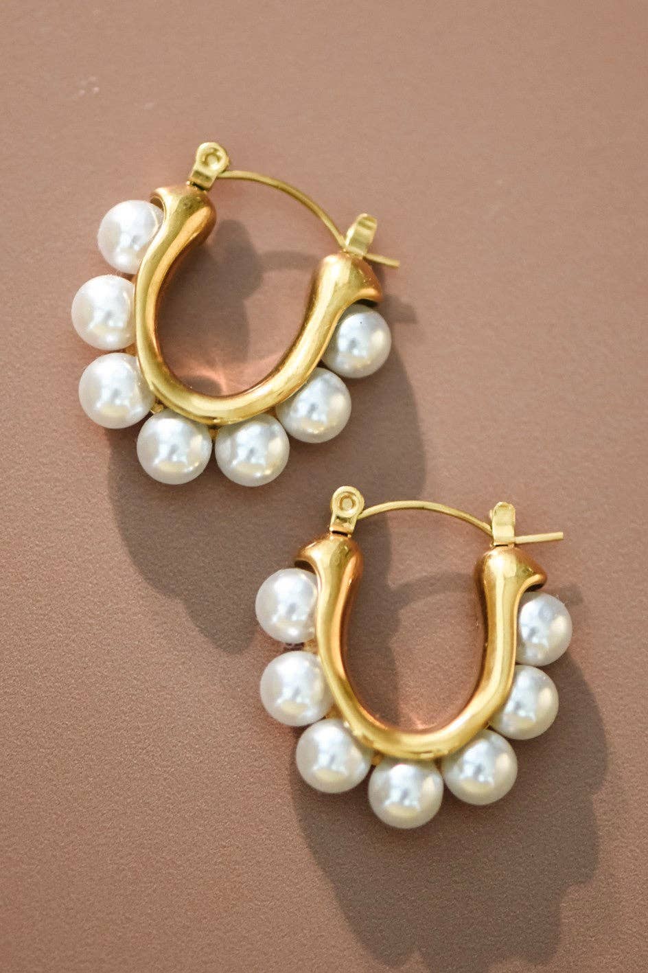 Pearl Hoop Earrings