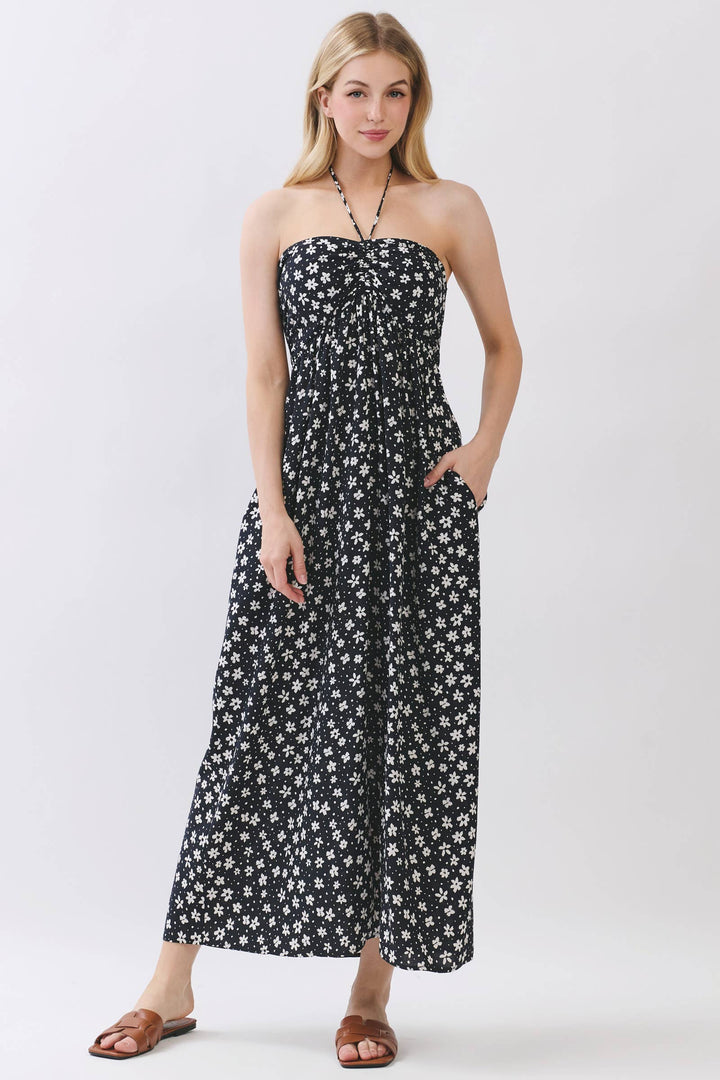 Zoe Halter Midi Dress