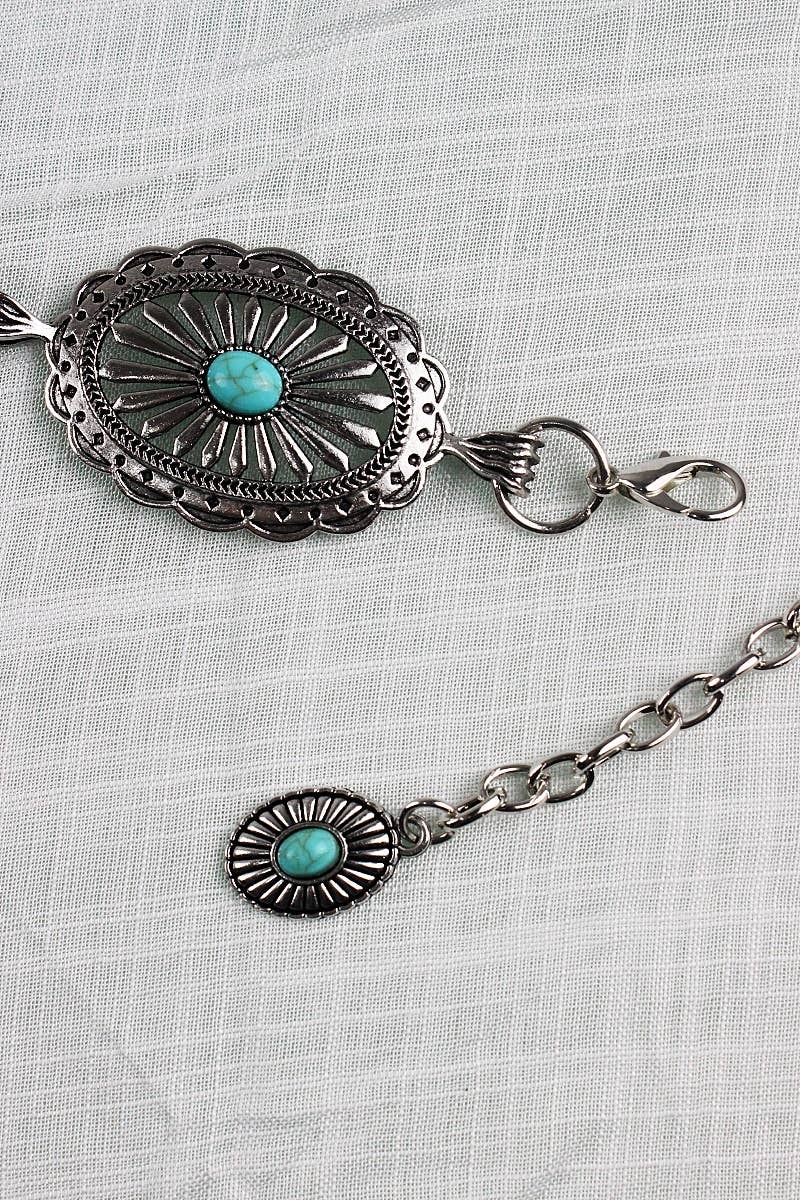 Vintage Turquoise Chain Belt