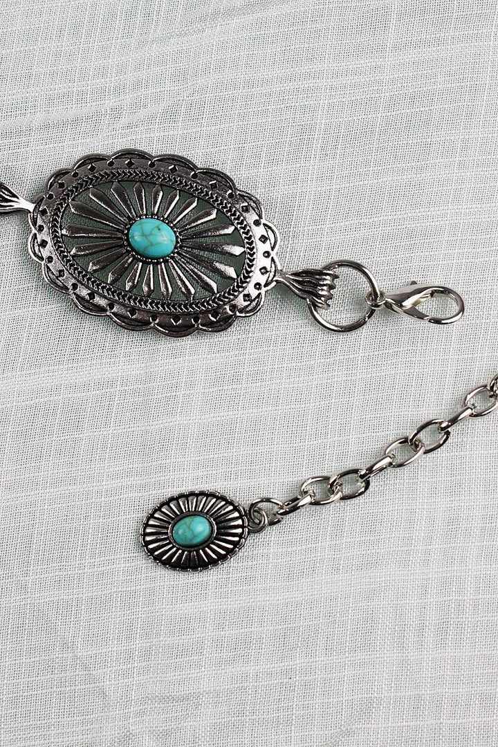 Vintage Turquoise Chain Belt