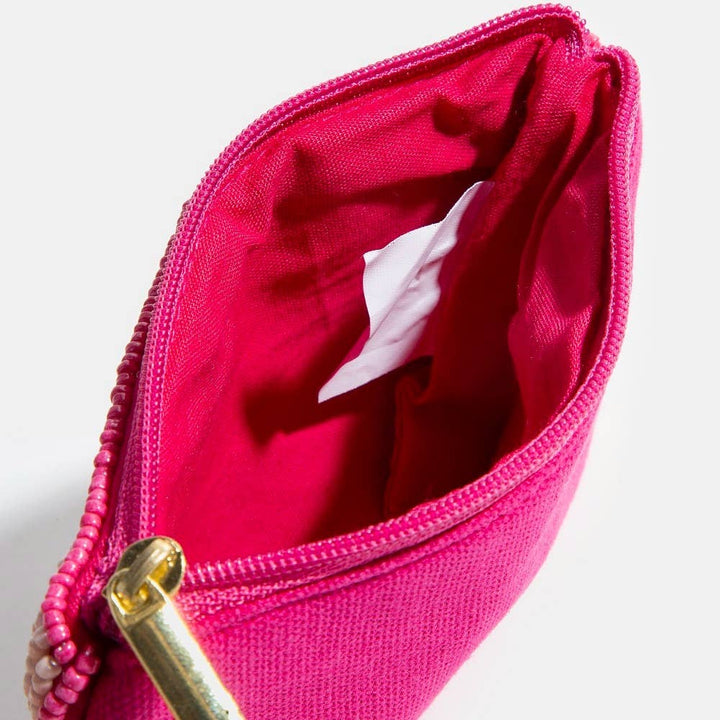 Strawberry Fields Beaded Coin Purse