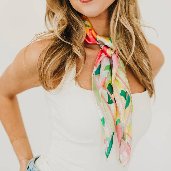 Soleil Floral Square Scarf
