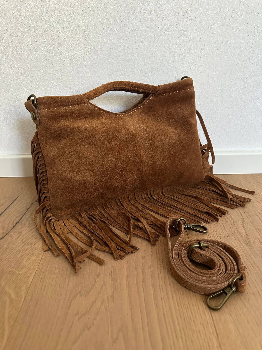 Suede Fringe Bag