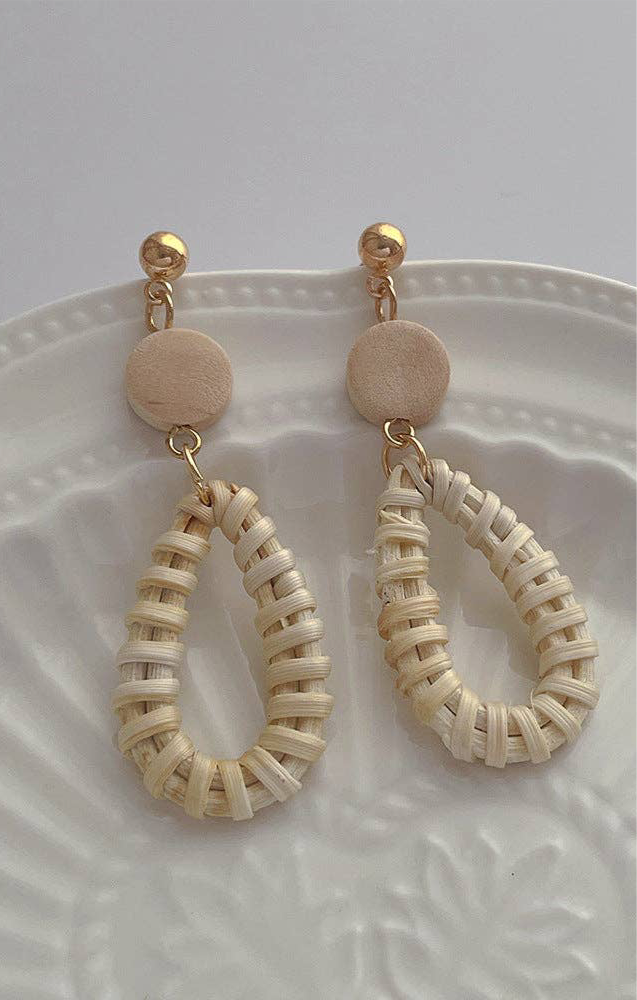 Vanya Rattan Drop Earrings