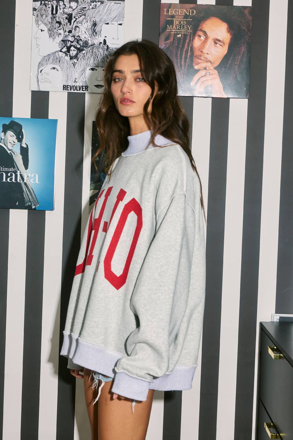 ‘OH-IO & OH' Reversible Mock Neck Sweatshirt restock/preorder