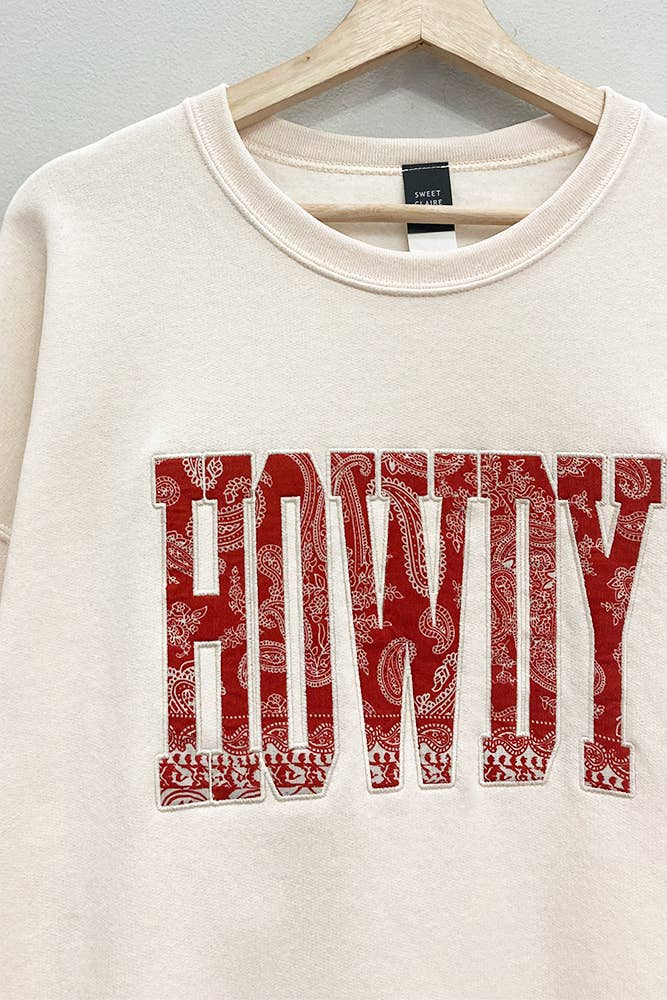 Howdy Bandana Applique Sweatshirt