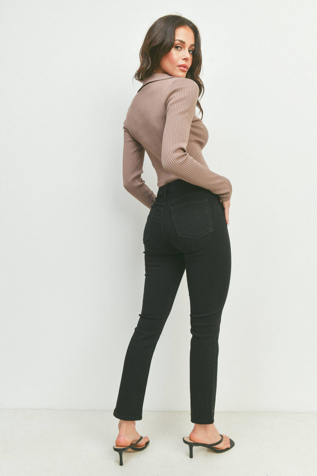 Janna High Rise Slim Straight Jeans