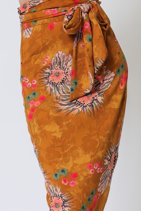 Savannah Bloom Wrap Skirt
