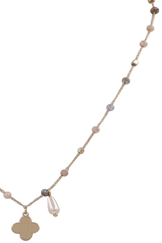 Golden Clover Charm Necklace
