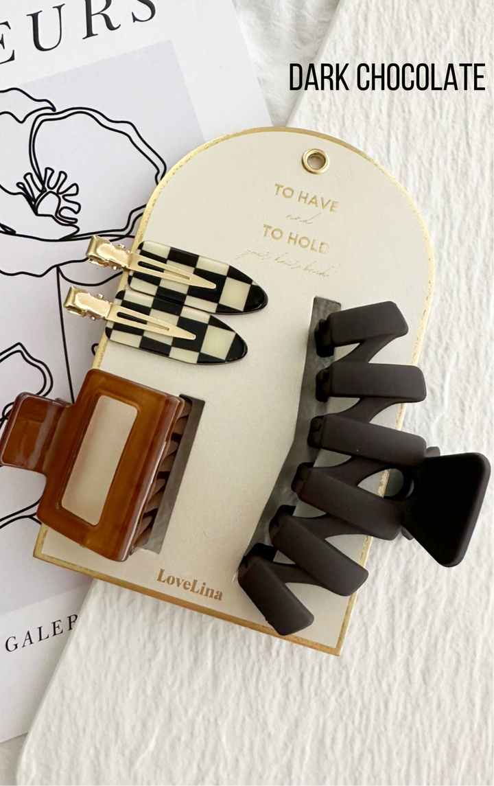 3-Pack Hair Clip Set