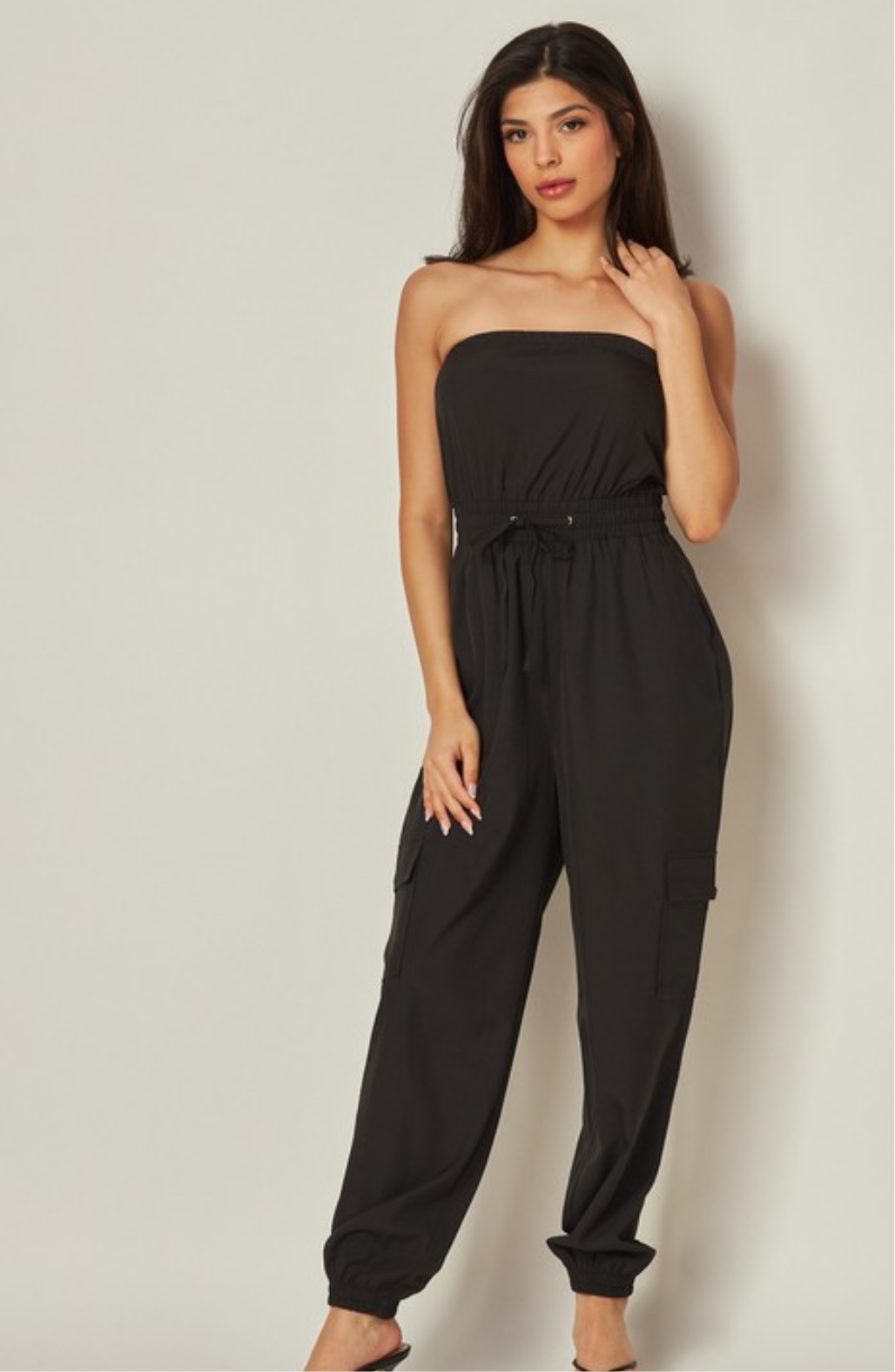 SoHo Strapless Utility Jumpsuit