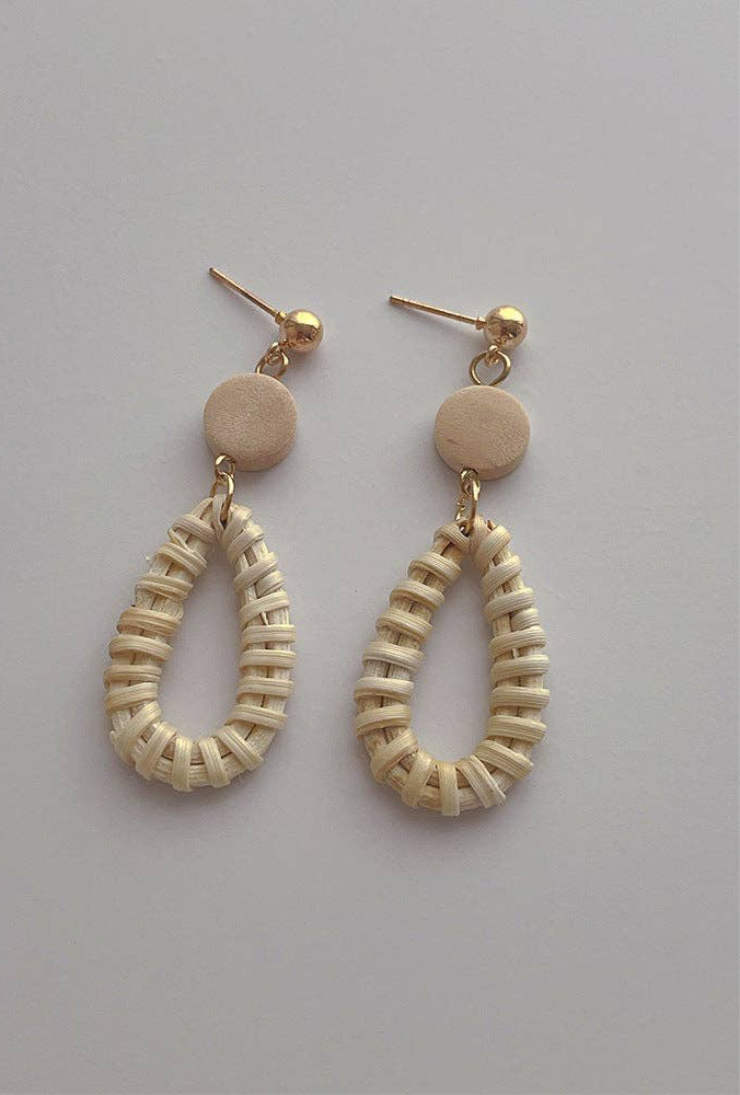 Vanya Rattan Drop Earrings
