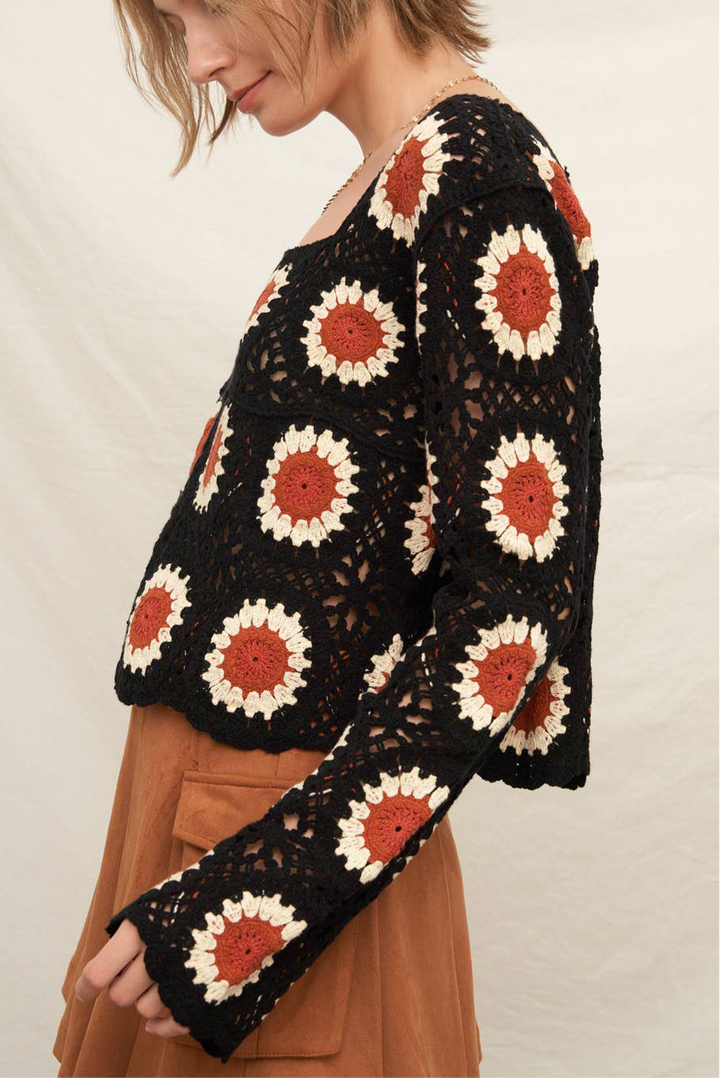Sunflower Days Crochet Top