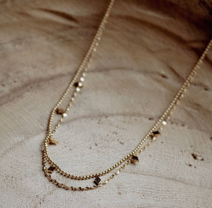 Arômes 18K Gold Non-Tarnish Layered Tassel Necklace