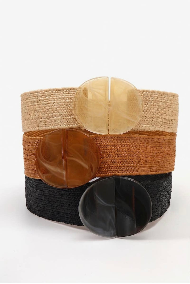 Chic Woven Statement Stretch Belt