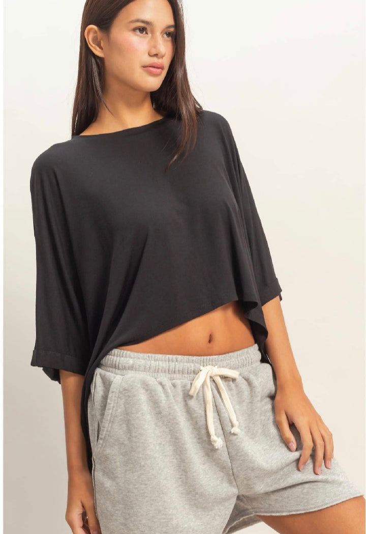 CeCe High-Low Dolman Top