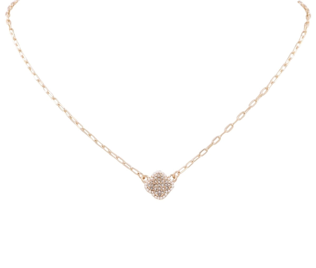 Pearl Quatrefoil Necklace