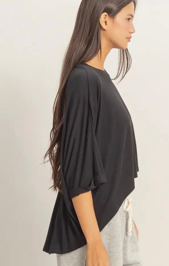 CeCe High-Low Dolman Top