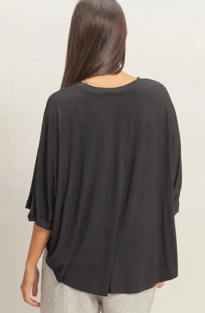 CeCe High-Low Dolman Top