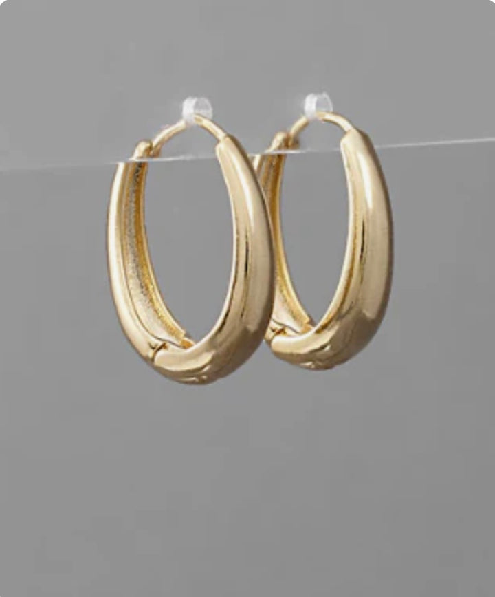 Gold Dipped Chunky Hoop Earrings