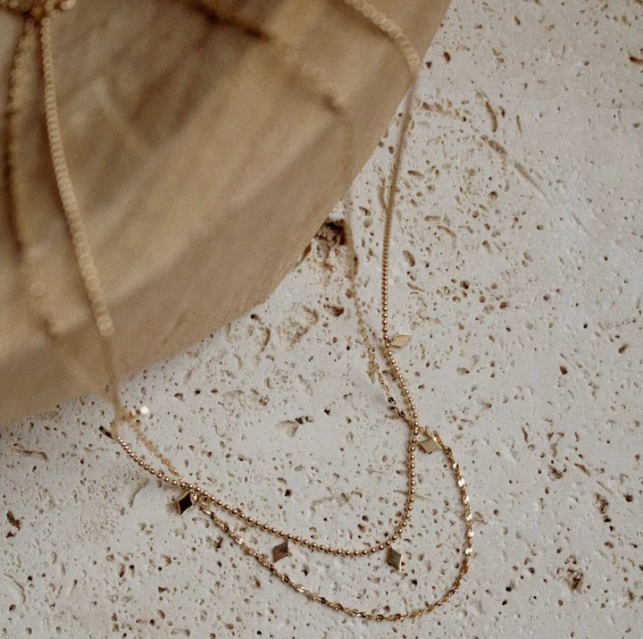 Arômes 18K Gold Non-Tarnish Layered Tassel Necklace