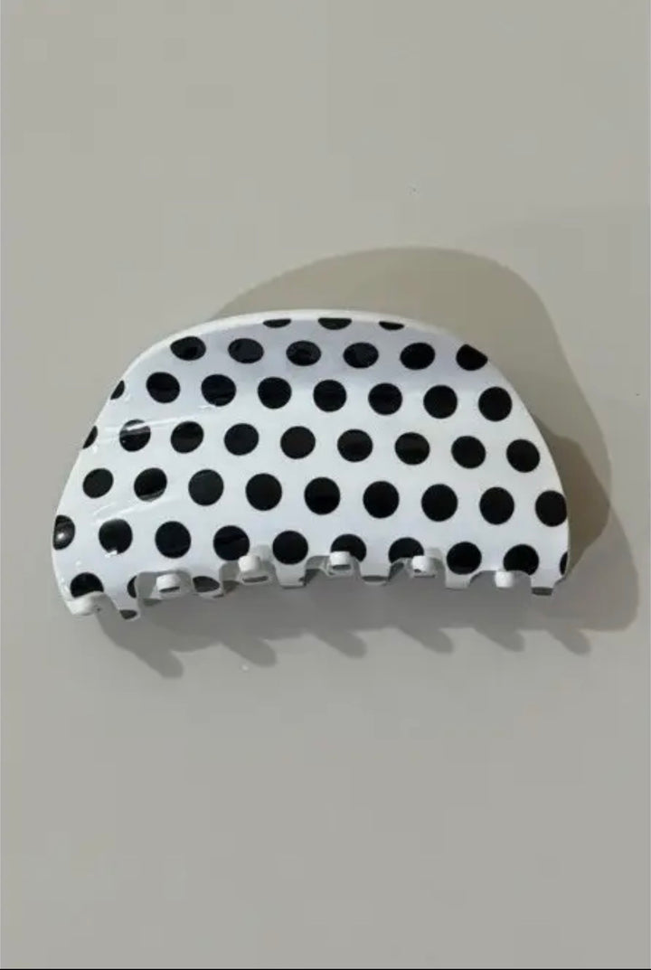 Polka Dot Hair Claw Clip