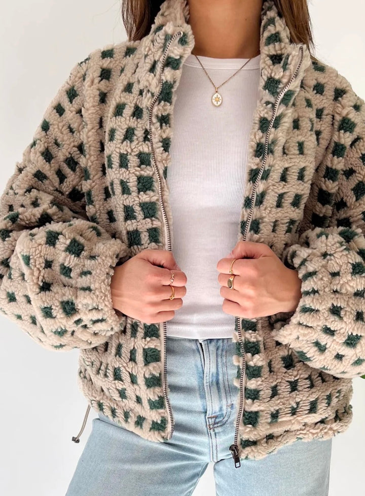 Ivy Checkered Sherpa Jacket