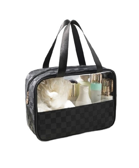 Checkered Travel Makeup Bag