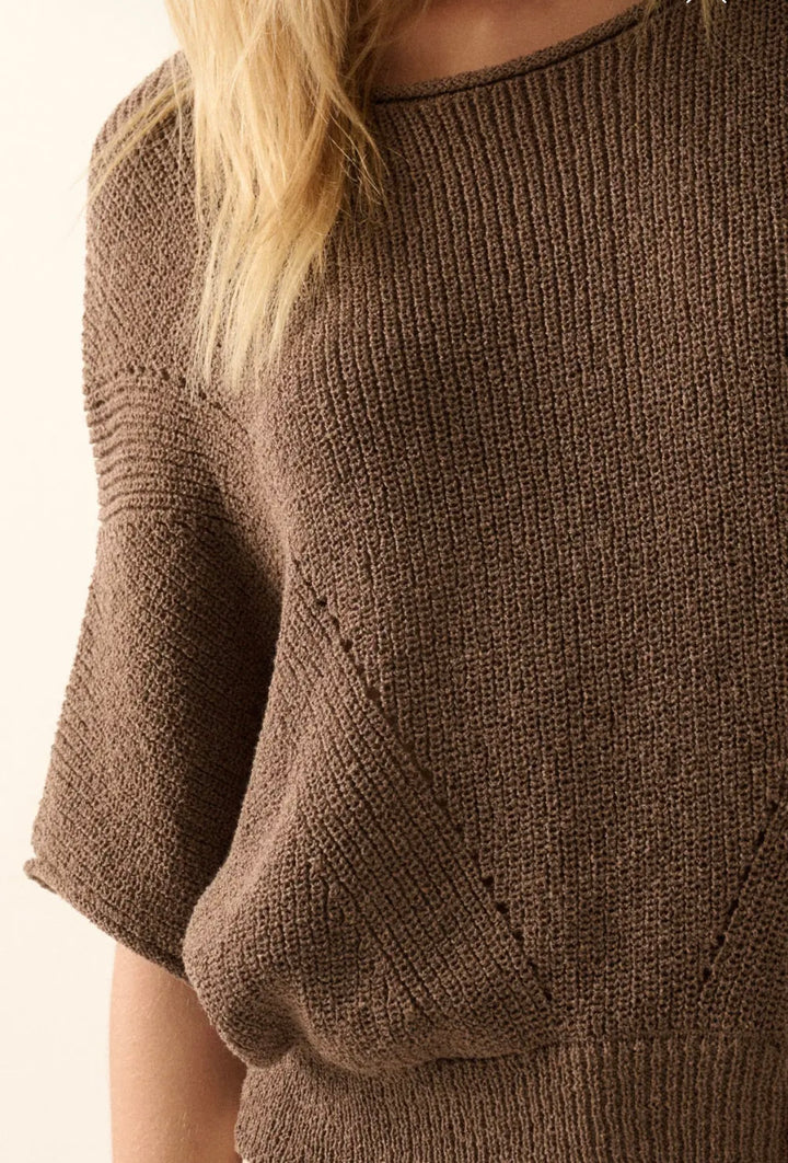 Espresso Hour Knit Top