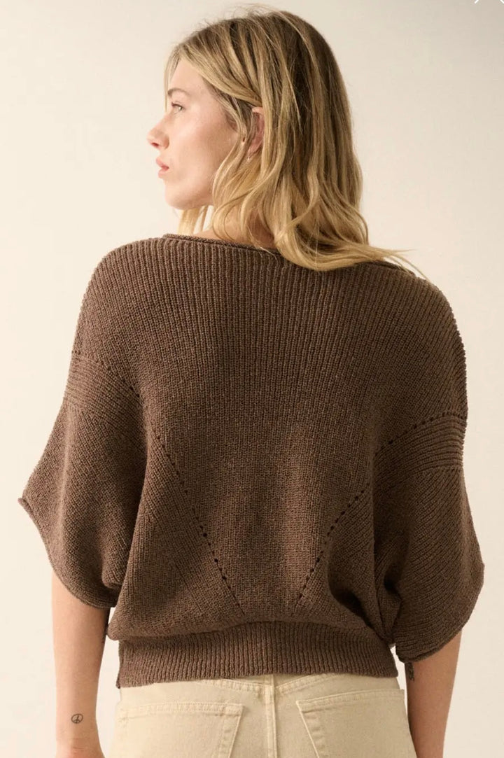 Espresso Hour Knit Top