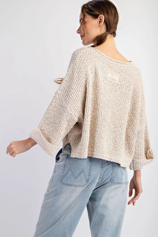 Latte Love V-Neck Sweater